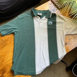Vintage Lee Sports Seahawks Short Sleeve Collared Shirt